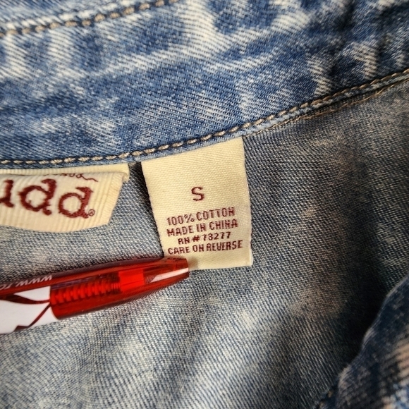 Vintage Mudd Y2K Style Button Down Denim Top Size Small - Picture 6 of 16